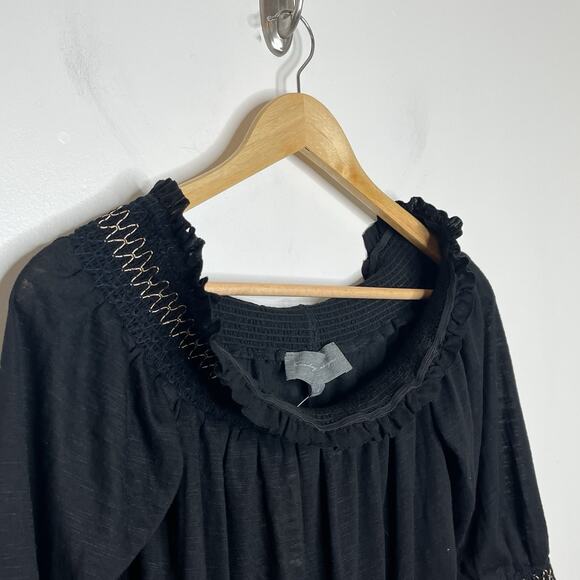 Anthropologie Sunday In Brooklyn Smocked Top Womens Small Off The Shoulder Boho - Picture 2 of 8